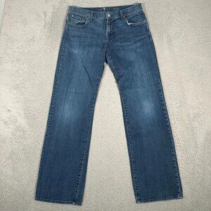 7 For All Mankind Mens 34 Austyn Jeans Straight Leg Blue Denim